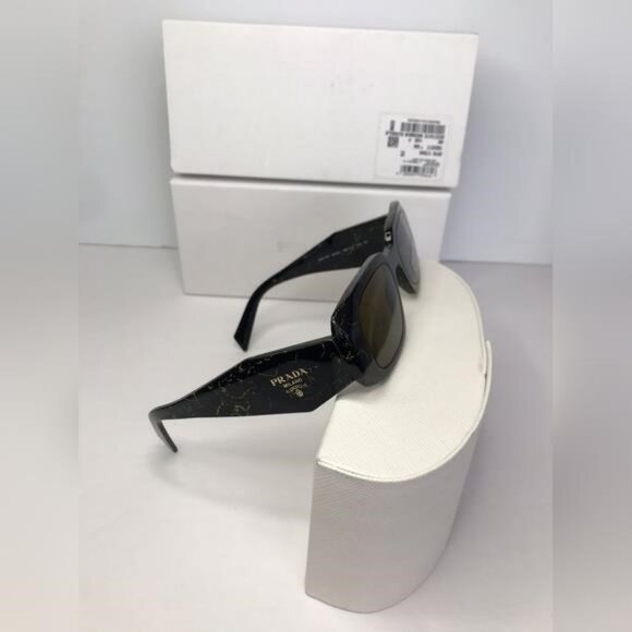 Prada Black Marble Effect Sunglasses main image 4